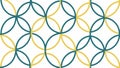 Geometric circle pattern, modern abstract design element vector design Generative AI Royalty Free Stock Photo