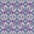 Optical illusion geometric seamless pattern. Colorful regular vector grid texture.