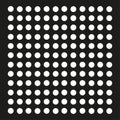 Geometric circular grid. Monochromatic dot pattern. Abstract dark background. Vector square array. Royalty Free Stock Photo