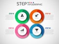 Geometric circular modern shape elements with steps,options,milestone,processes or workflow.Business data visualization.Creative