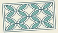 Geometric circular pattern decorative tile design ornamental repeating motif, vector design Generative AI Royalty Free Stock Photo