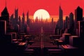 geometric city a geometric shape based cityscape created using a