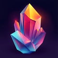 Geometric cluster of crystals featuring vibrant gradient colors, Royalty Free Stock Photo