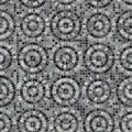 Geometric cobblestone mosaic with concentric circles. Seamless repeating pattern. Royalty Free Stock Photo