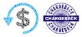 Grunge Chargeback Stamp and Geometric Chargeback Mosaic