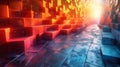 Geometric Color Dispersion - Abstract 3D Animation Loop Background