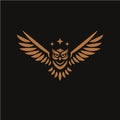 Geometric color owl logo vector Royalty Free Stock Photo