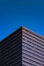 Geometric colored building facade elements with planes, lines and corners. Royalty Free Stock Photo
