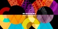 Geometric colorful abstract shape background template design layout Royalty Free Stock Photo