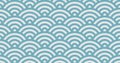 Geometric colorful seamless pattern design. Semicircles or half circle in blue and grey pattern