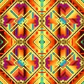 Geometric colorful seamless pattern. Gradient abstract vector background. Modern repeat ornamental backdrop. Tribal ethnic style