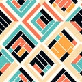 Abstract Geometric Pattern With Colorful Shapes