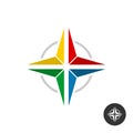 Geometric colorful star logo.