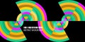 Geometric colorful strips abstract background design template Royalty Free Stock Photo