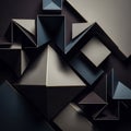 Geometric composition featuring an array of three-dimensional shapes, in Royalty Free Stock Photo