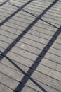 Geometric composition with shadows, planks of a boardwalk