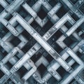 Geometric Concrete Maze - Abstract Architectural Background Royalty Free Stock Photo