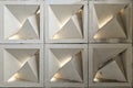Geometric Concrete Wall Panels Royalty Free Stock Photo
