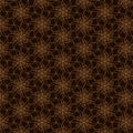 Geometric contour pattern on brown background. Hand drawn organic abstract background.