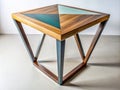 A Geometric Corner Table A Stunning Optical Illusion of Space and Form Royalty Free Stock Photo