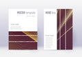 Geometric cover design template set