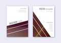 Geometric cover design template set