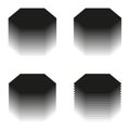Geometric cube icons. Stacked block shapes. Gradient Vector elements. Abstract three dimensional forms. Royalty Free Stock Photo