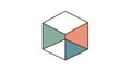 A geometric cube illustration with three visible faces. The top and one side are white, while the Royalty Free Stock Photo