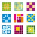 Geometric cube, square shapes for logo