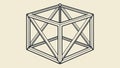 Geometric Cube Structure, Architectural Design Element, vector design Generative AI Royalty Free Stock Photo