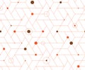 Geometric cubic grid seamless pattern Royalty Free Stock Photo