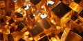 A geometric 3D background showcasing an intricate array of interlocking cubes, each with a glossy,