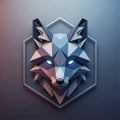 Geometric 3D illustration of a wolf\'s Royalty Free Stock Photo