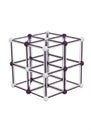 Geometric 3D lattice structure composed of interconnected rods forming a cubic Royalty Free Stock Photo