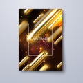 Geometric 3d primitives trendy cover design Royalty Free Stock Photo