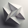 A geometric 3D shape with a complex, multifaceted design comp Royalty Free Stock Photo