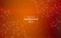 Geometric Dark orange Polygonal background molecule and communication. Connected lines with dots. Minimalism background. Concept o Royalty Free Stock Photo