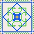 Geometric decoration for ceramic tile