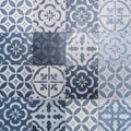 Geometric decoration similar to the traditional Portuguese tiles, pattern of drawn squares