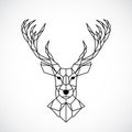 Geometric Deer Head. Royalty Free Stock Photo