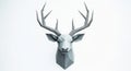 A geometric deer head sculpture features Royalty Free Stock Photo