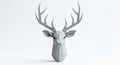 Geometric deer sculpture with angular facets Royalty Free Stock Photo