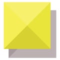 Geometric depiction of neat orange yellow Egyptian pyramid shape