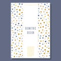 Geometric design of colored triangles. Layout for the design of the cover, banner, poster, postcard and corporate design. The idea Royalty Free Stock Photo