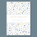 Geometric design of colored triangles. Layout for the design of the cover, banner, poster, postcard and corporate design. The idea Royalty Free Stock Photo