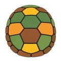 Geometric design creates a mosaic effect reminiscent of natural tortoise Royalty Free Stock Photo
