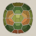 Geometric design depicting a turtle shell pattern with hexagonal and pent Royalty Free Stock Photo