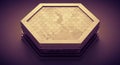 Geometric design features a large hexagonal platform with a tiled surface of smaller Royalty Free Stock Photo