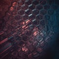 Geometric design featuring a complex pattern of interlocking hexagons, creating Royalty Free Stock Photo