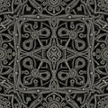 Geometric design featuring interlocking metallic elements in a symmetrical Royalty Free Stock Photo